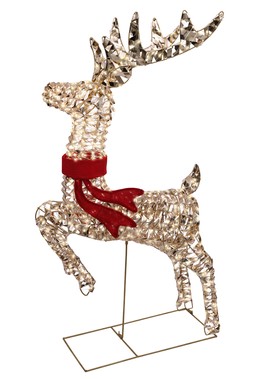 White LED Flashing Effect Reindeer 1m