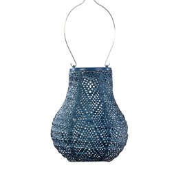 Bulb Solar Lantern 23cm Petrol Blue