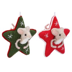 Mouse in star decorations