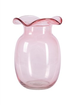 Pink glass vase