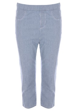 Womens Blue Stripe Kate Cropped Jeggings £18