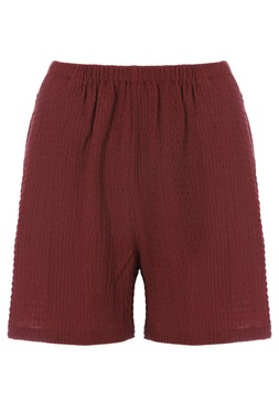 Womens Burgundy Textured Shorts £14.00