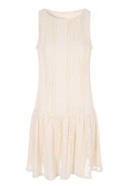 Womens Cream Floral Textured Mini Dress £20