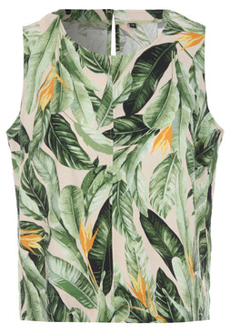 Womens Green Palm Leaf Print Vest Top £12