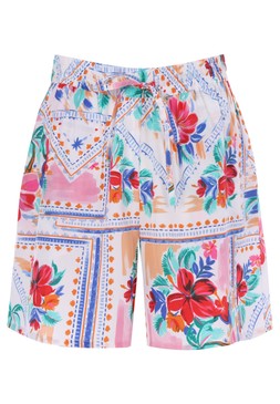 Womens Pink Floral Tile Print Shorts £24