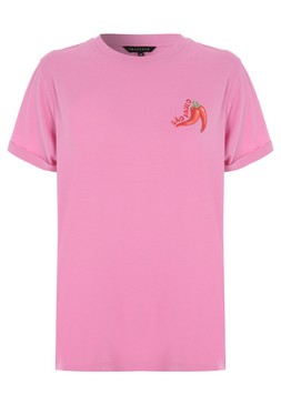 Womens Pink Sao Paulo Graphic Cotton T-Shirt £14