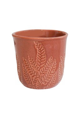 KEW EMBOSSED FERN RUST PLANTER H21CM D23CM &pound;39.99 (Available in other sizes)