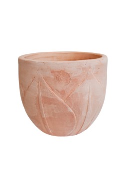 KEW OUTDOOR TERRACOTTA EMBOSSED PLANTER H27CM D30CM &pound;39.99 (Available in other sizes)