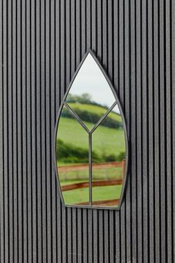 LEAF ARCH OUTDOOR MIRROR NATURAL BLACK H90CM W50CM &pound;189.99