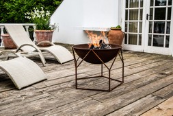 OUTDOOR BUCKINGHAM FIRE PIT RUST H51CM W70CM &pound;299.99