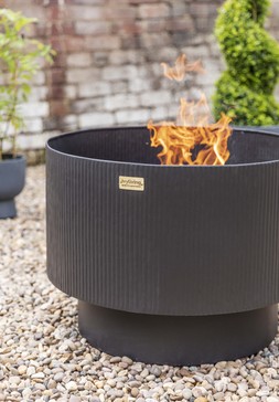 OUTDOOR DETROIT FIRE PIT IN MATTE BLACK H35CM D53CM &pound;239.99