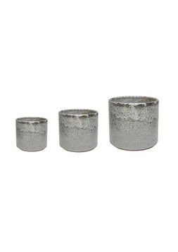 OUTDOOR HAZELTON REACTIVE GLAZE PEBBLE PLANTER, SET OF 3 &pound;104.97