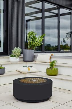 SOLIS LARGE WATER FEATURE WITH LIGHT DISPLAY IN CHARCOAL & AGED COPPER &pound;399.99