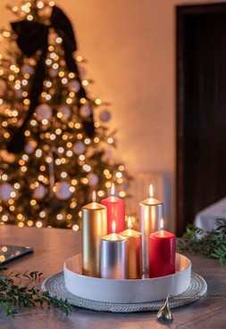 Christmas at Ivyline 2025 - FESTIVE PILLAR CANDLES £5.99 - £7.99
