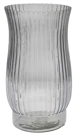 Airlie Ribbed Vase Grey H27cm W14.5cm &pound;29.99
