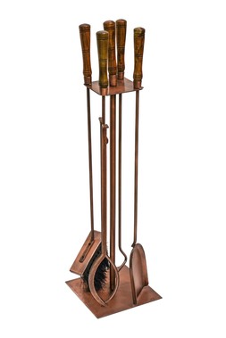 ANTIQUE COPPER FIRESIDE COMPANION SET £139.99