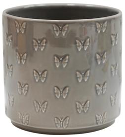 ARLEY GREY BUTTERFLY PLANTER D17.5CM H17CM &pound;15.99
