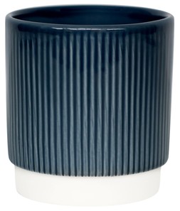 Athens Reactive Glaze Ribbed Planter Blue H11.5cm D11.5cm &pound;9.99, H13.5cm D13cm &pound;11.99