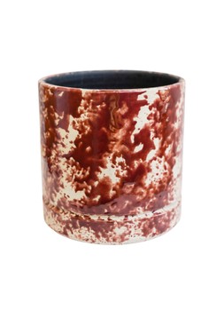 ATLAS REACTIVE GLAZE SMUDGE PLANTER RED H18CM D18.5CM £19.99