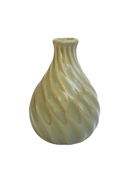 BELLE BUD VASE SAGE H15CM D11CM £9.99