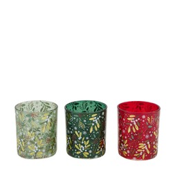 Berry Festive Candle Holder 3 Pack &pound;14.97