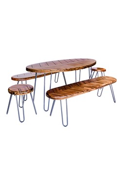 BOROUGH ACACIA WOOD 5 PIECE FURNITURE SET &pound;1999.99 (BOFS180)