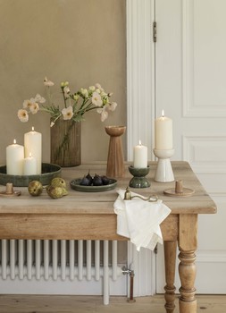 Bowen Pillar Candle Holder Fawn H22cm D9cm &pound;19.99 1