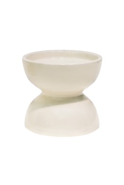 BOWEN PILLAR CANDLE HOLDER LINEN H9CM D9CM £7.99