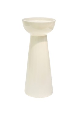 Bowen Pillar Candleholder Linen H22cm D9cm &pound;19.99