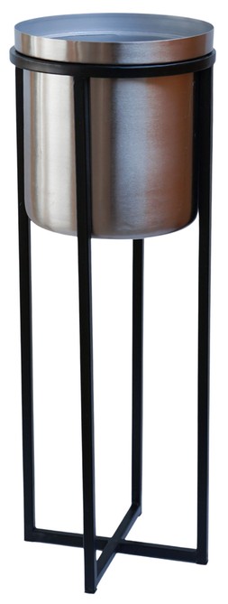 Calla Planter Stand Black-Pewter H58cm D22cm &pound;89.99, H78cm D29cm &pound;114.99