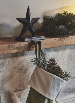 Cast Stocking Holder Star Black &pound;24.99