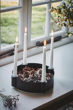 Centrepiece Candle Holder In Black &pound;39.99