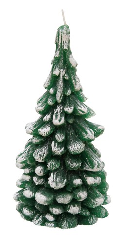 Christmas Tree Candle Emerald With Snow &pound;9.99