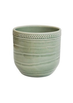 DELPHINE GARLAND RIM SAGE PLANTER H14CM D15CM £15.99