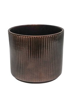 DENVER PLANTER WALNUT H16CM D17CM £9.99