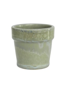 DULCI PISTACHIO REACTIVE GLAZE PLANTER H6CM D7CM