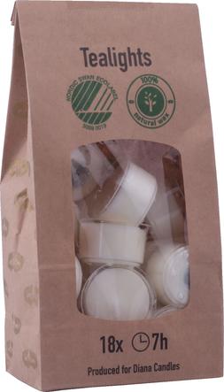 Eco Friendly Tealights Bag Of 18 (7 Hour) White &pound;11.99