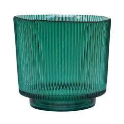 Emerald Ribbed Glass Holder &pound;9.99