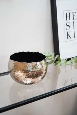 HAMMERED BOWL NICKEL:BLACK 30CM &pound;59.99