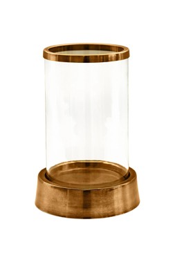 HAMPTON HURRICANE LANTERN IN ANTIQUE BRASS H40CM W24CM £69.99