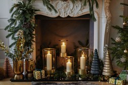 Christmas at Ivyline 2025 - HAMPTON HURRICANE LANTERN IN ANTIQUE BRASS H40CM W24CM