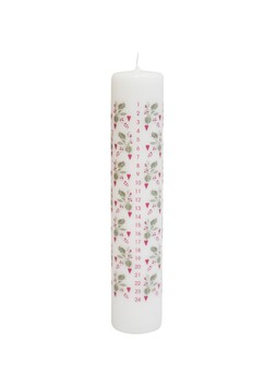 HOLLY HEART PILLAR ADVENT CANDLE £12.99