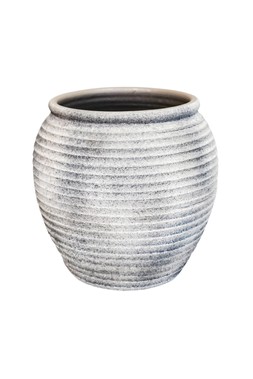 Honeypot Rustic Grey Planter H21cm D19cm &pound;24.99
