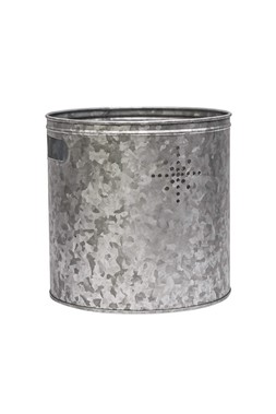 INDOOR PLANTER WITH STAR IN GALVANISED STEEL H23CM W23CM £29.99