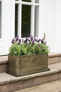 KEW AGED BRASS REGENCY OUTDOOR TROUGH PLANTER 62CM &pound;139.99