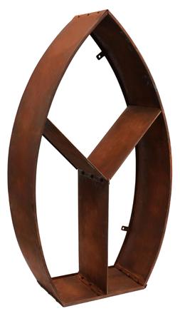 LEAF ARCH SCULPTURAL LOG STORAGE NATURAL RUST H125CM W71CM &pound;449.99