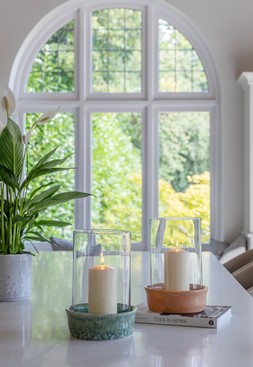 Maya Ceramic Sage Reactive Glaze Lantern H31cm D19cm £39.99