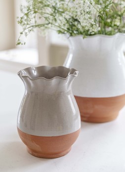Moreton Ivory Scalloped Vase H30cm &pound;49.99 1