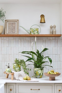 MAISIE PEAR AND LILY METAL MISTER £24.99 & MAISIE PEAR AND LILY METAL PLANTER H15CM D15CM £19.99