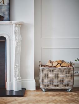 Natural Rattan Log Cart H49cm W58cm &pound;159.99